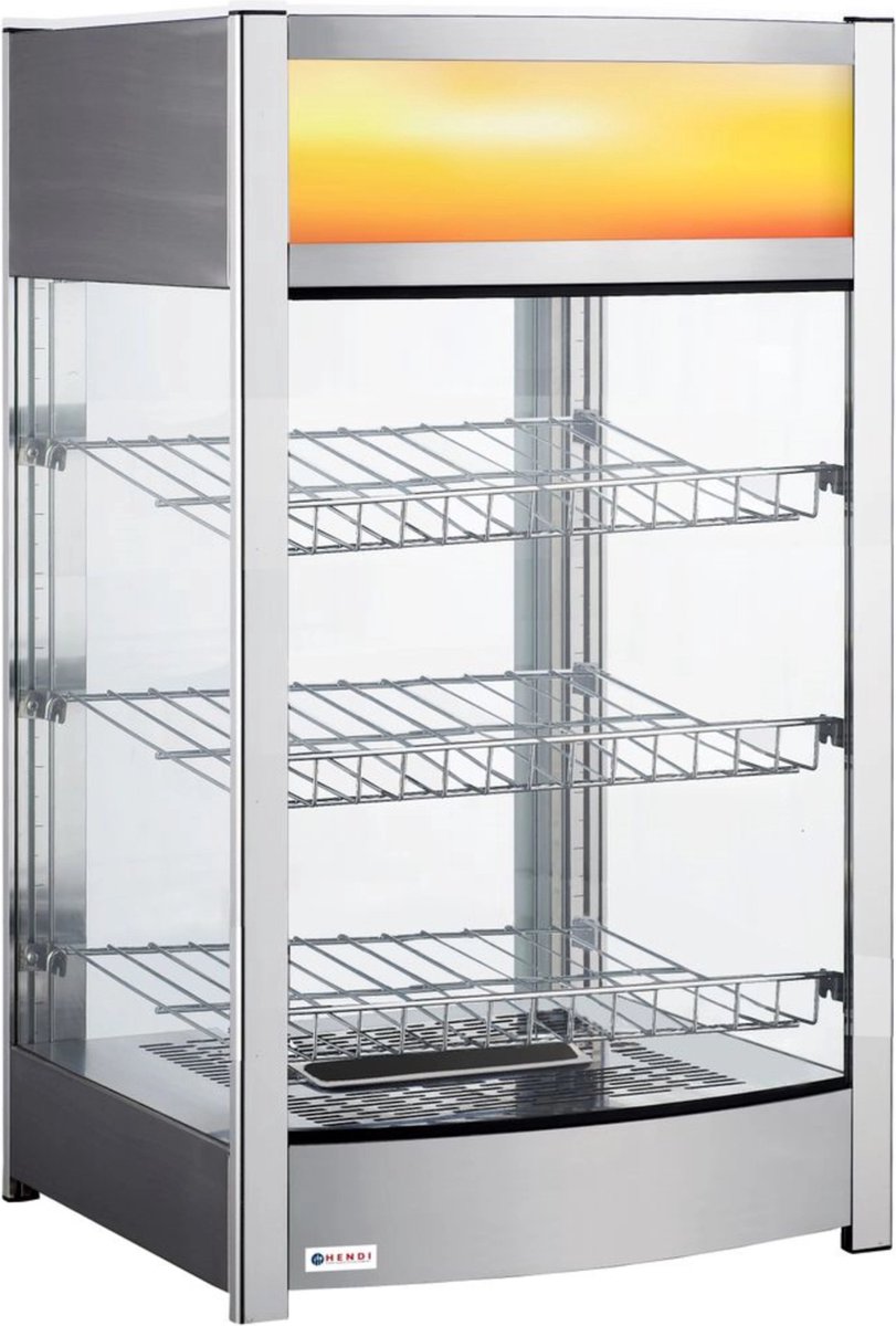 Hendi 233740 verstellbarer beheizter Vitrinenschrank mit 3 Regalen, 97L 97 L