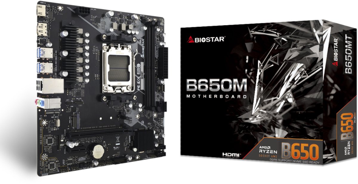 Biostar B650MT placa base AMD B650 Zócalo AM5 micro ATX