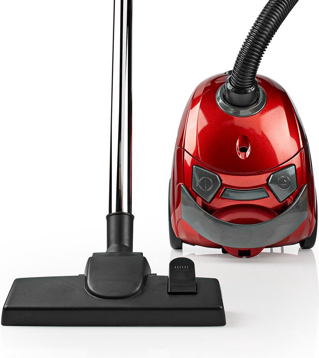 Nedis Vacuum Cleaner | With Bag | 700 W | Dust capacity: 1.5 l | Combi Brush | Action radius: 7 m | Hepa | Anthracite / Red