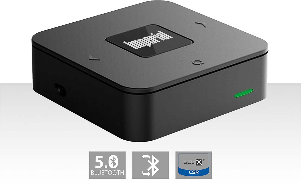 Imperial Bluetooth® Transmitter Receiver | Connection input: 1x AUX / 1x SPDIF | Connection output: 1x AUX / 1x SPDIF | AptX ™ Low latency / AptX™ / SB