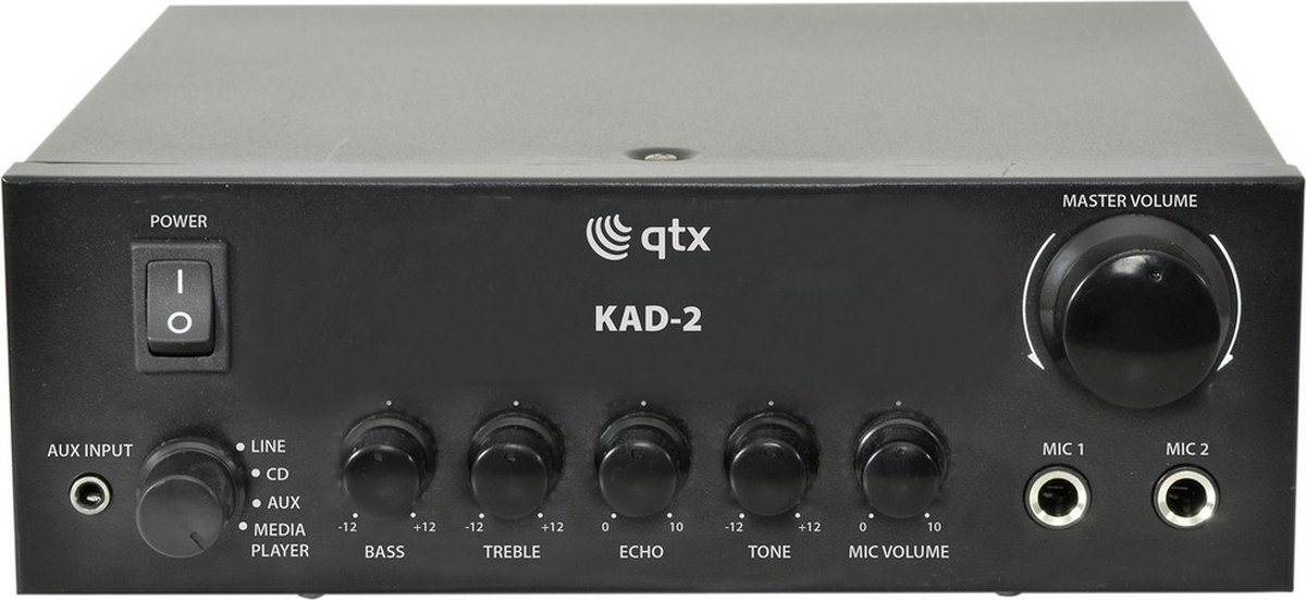 QTX KAD-2 Digital Stereo Amplifier Class D 110W 4 Ohm & 80W 8 Ohm With Echo FX