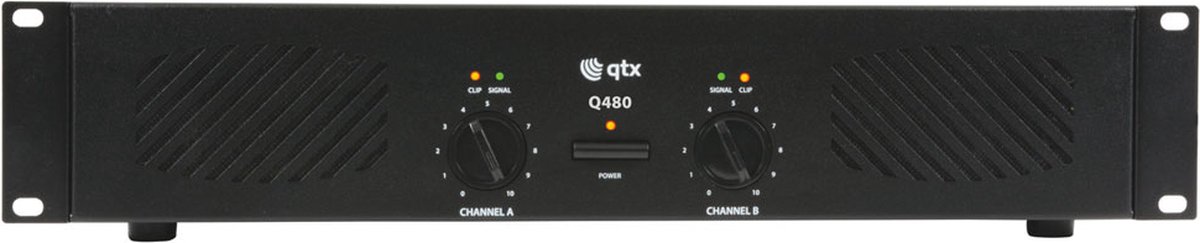 QTX Q480 Stereo Power Amplifier, 2x 120W RMS