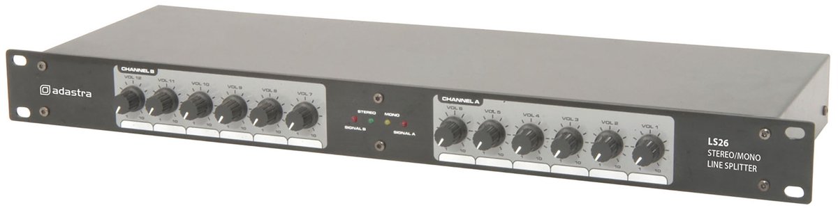 Adastra LS26 Line Splitter 1:12 / 2:6 Input / Outputs