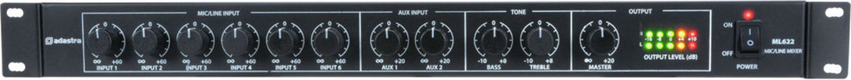 Adastra 1U Mic/Line Rack Mixer