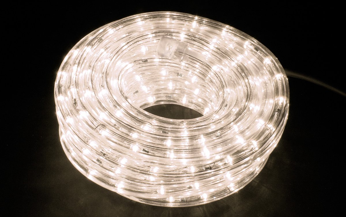 Lyyt 50m LED Super Bright Warm White Rope Light - Reel