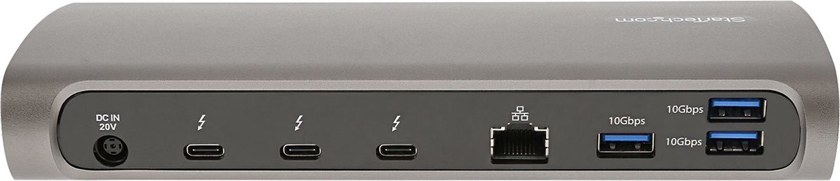 StarTech.com USB-C Docking Station for MacBook Pro / Air M1 M2 M3 M4 M5 & Windows, Universal Dual 4K 60Hz / Single 8K Thunderbolt Dock, 96W Laptop Charging