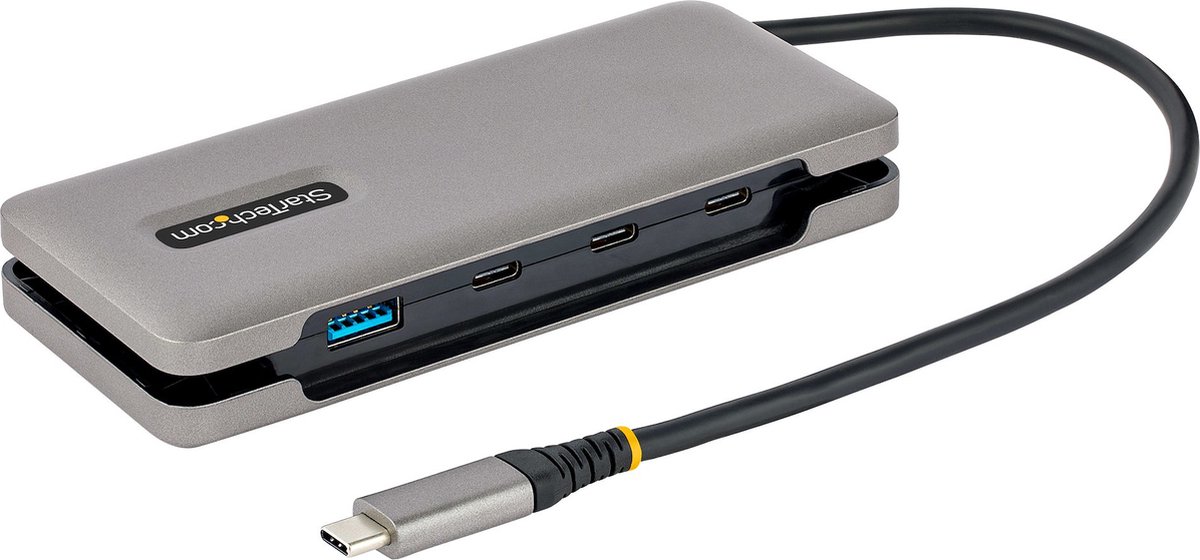 StarTech.com 4-Port USB-C Hub - 1x USB-A & 3x USB-C Ports - USB 3.2 Gen 2 (10Gbps) - Bus Powered - USB Type C Hub w/ 12.6in/32cm Wrap-Around Cable - Portable USB-C to USB-A Hub