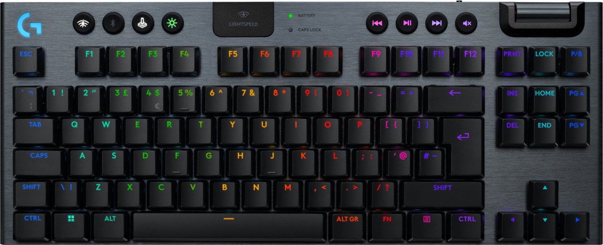 Logitech G G915 X LIGHTSPEED keyboard Gaming USB + RF Wireless + Bluetooth QWERTY UK English Black