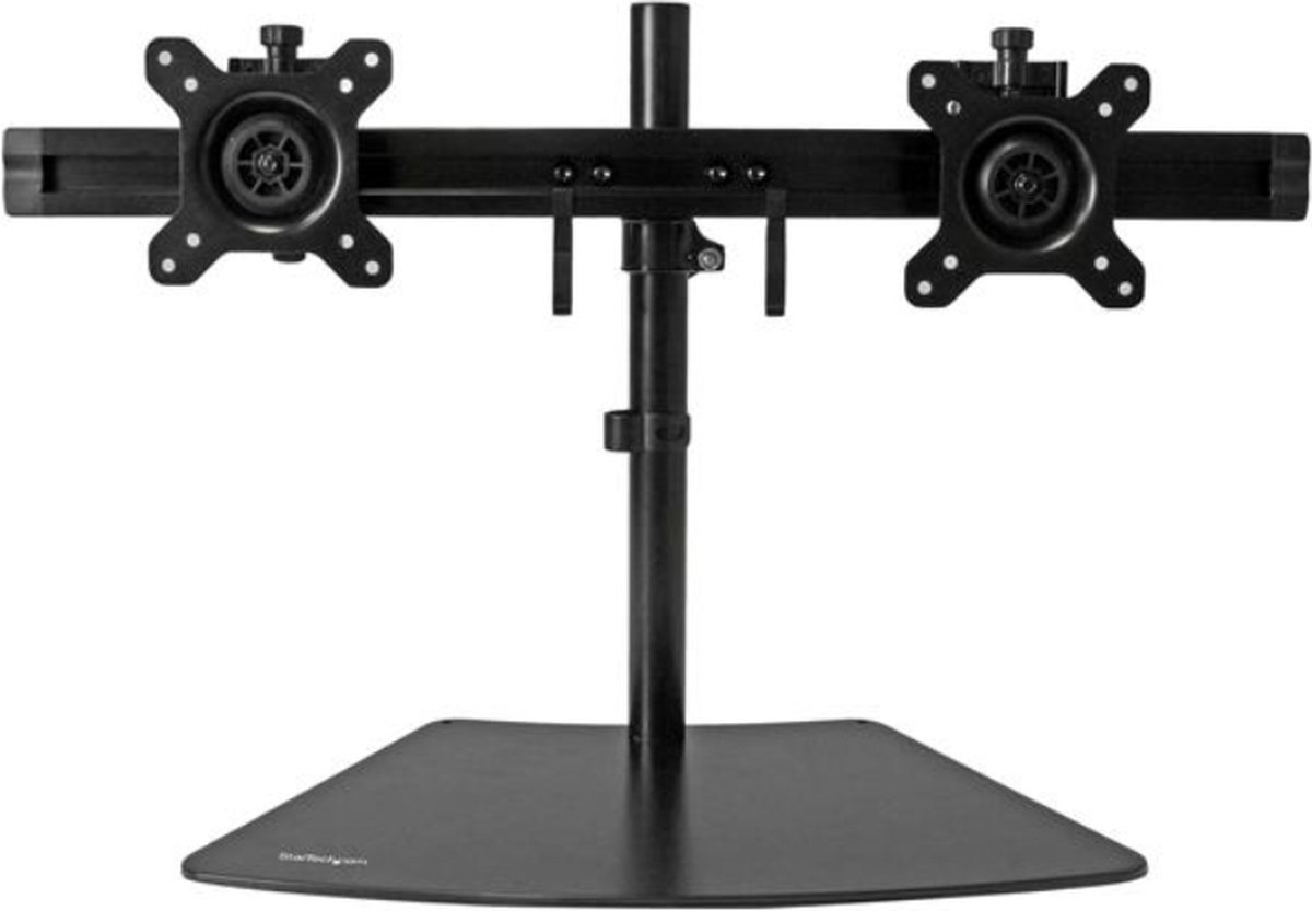 StarTech.com Dual-Monitor Stand - Horizontal - Black - For up to 24" (17.6lb/8kg) Displays
