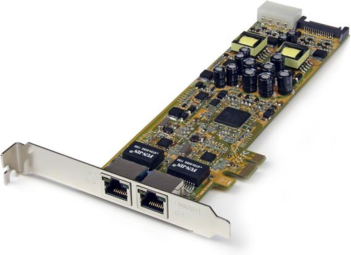 StarTech.com Dual Port PCI Express Gigabit Ethernet PCIe Network Card Adapter - PoE/PSE - TAA
