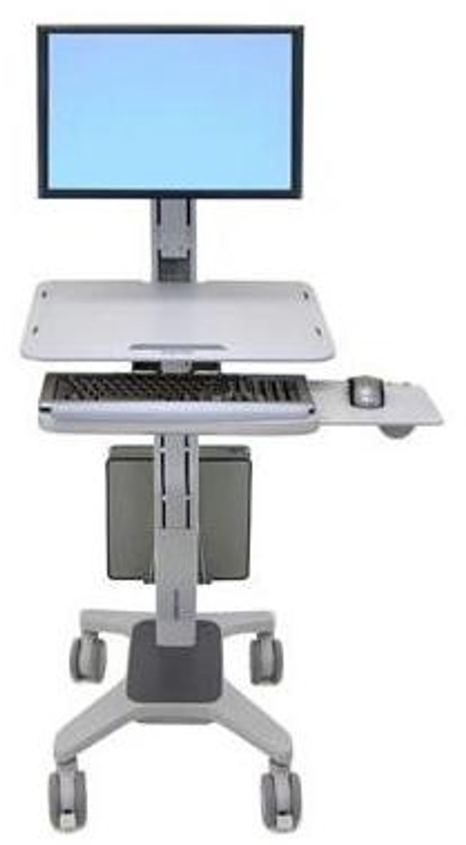 Ergotron WorkFit C-Mod, Single Display Sit-Stand Workstation 68.6 cm (27") Floor Grey