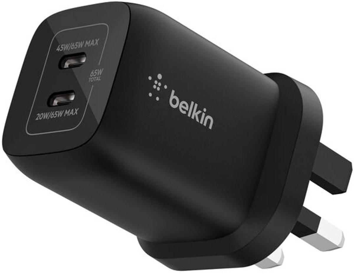 Belkin ENA007MYBK mobile device charger Laptop, Portable gaming console, Smartphone, Tablet Black AC Fast charging Indoor
