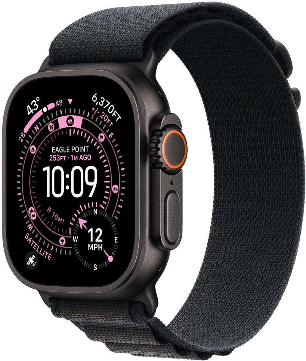 Apple MFTG4ZM/A smart wearable accessory Band Black Titanium, Polyester, Spandex