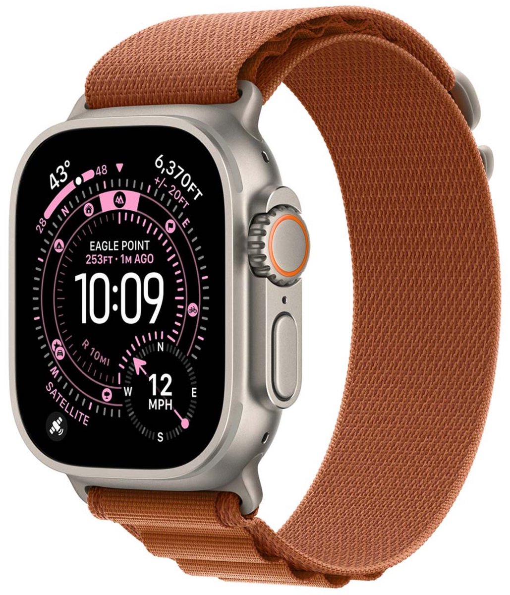 Apple MG9E4ZM/A smart wearable accessory Band Brown Titanium, Polyester, Spandex
