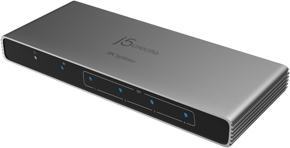 j5create JDSH814 8K HDMI™ 2.1 4-Way Splitter