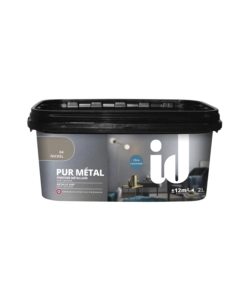 Pittura decorativa lavabile metallica "pur metal" nickel 2000 ml
