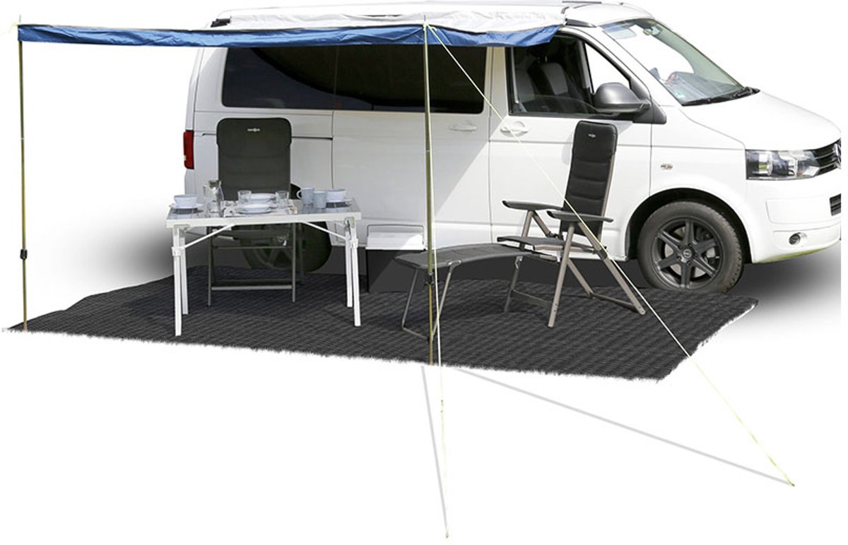 Stuoia da campeggio brunner "balmat" nero e bianco 250x450 cm
