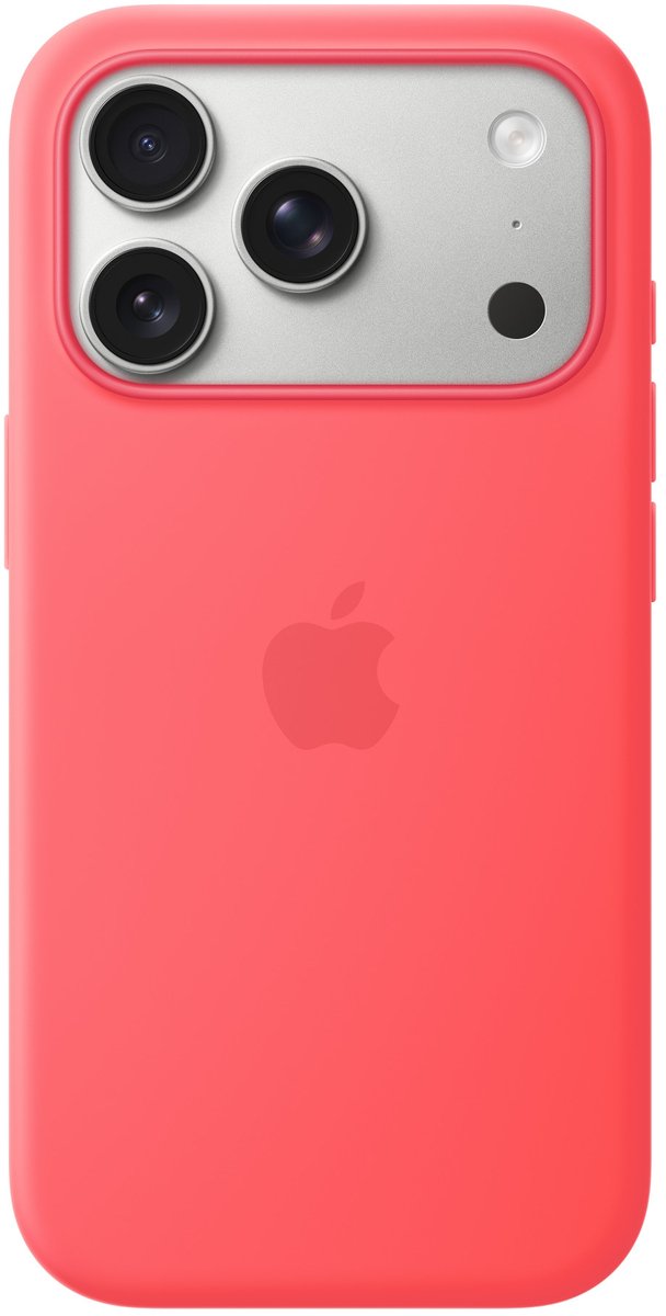 Apple iPhone 17 Pro Max Silicone Case with MagSafe – Bright Guava