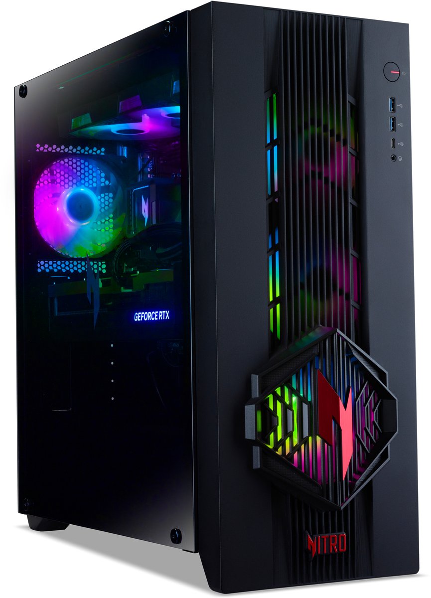 Acer NITRO 70 N70X3D-100 - AMD Ryzen 7 9800X3D CPU, RTX 5080 GPU, 32GB, 2TB SSD, Gaming Desktop