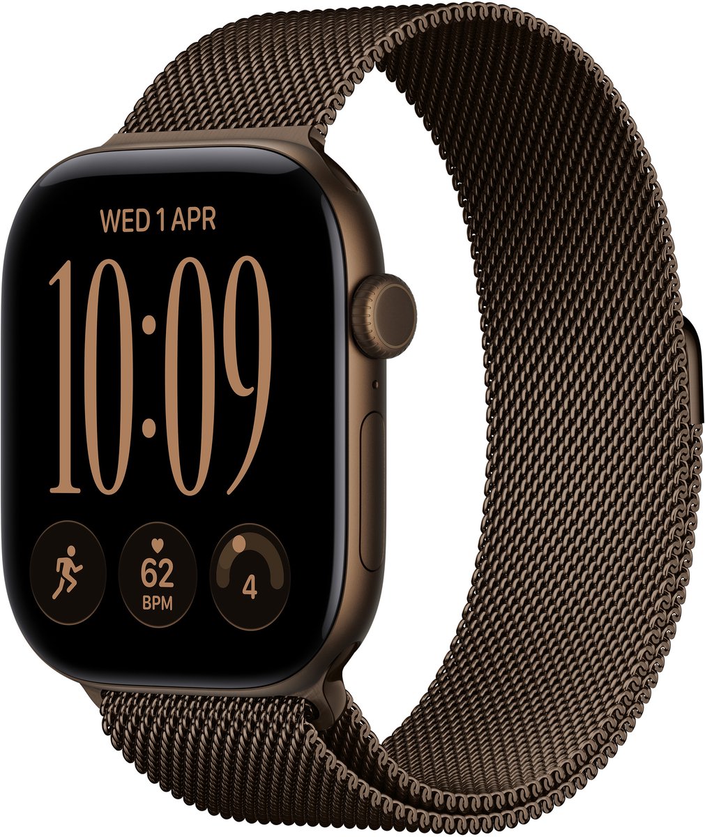 Apple Watch Series 12 GPS + Cellular 46mm Dark Bronze Aluminium Case with Dark Bronze Milanese Loop - M/L