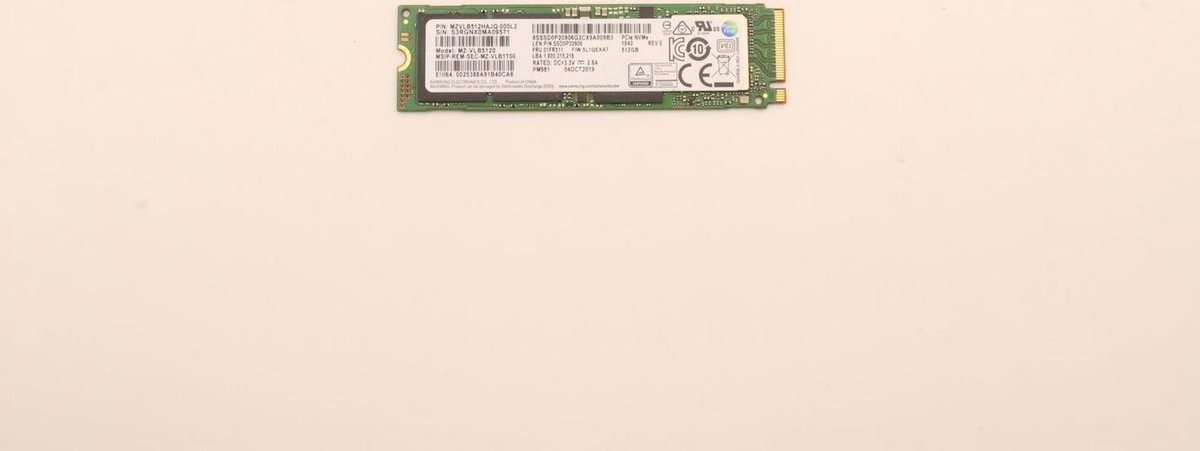 Lenovo 512G M.2 2280 PCIe NVMe SSD