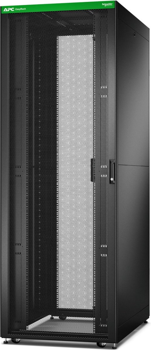 APC Easy Rack. 48U. Black. With Roof. Castors. Feet. 4 Brackets. and S