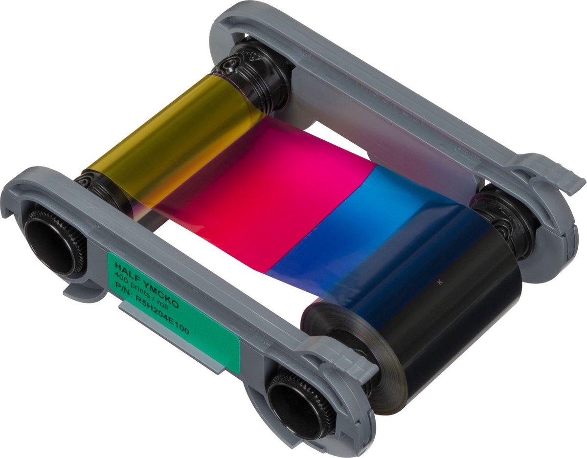 Evolis R5H204E100 YMCKO Half Panel Colour Ribbon (400 Prints)