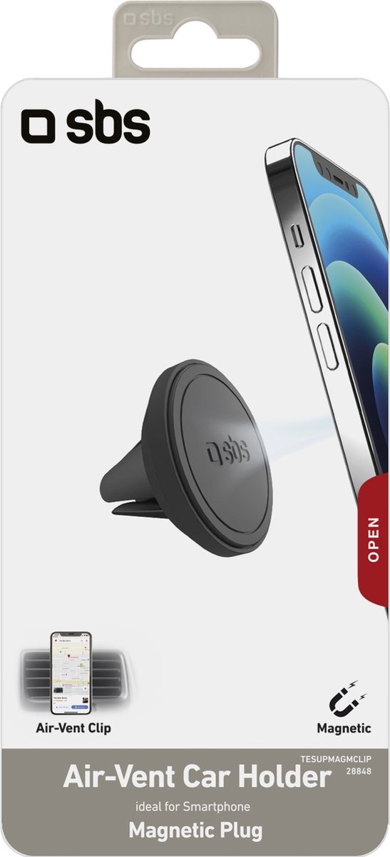 SBS TESUPMAGMCLIP smartphone holder magnetic for air vent - black