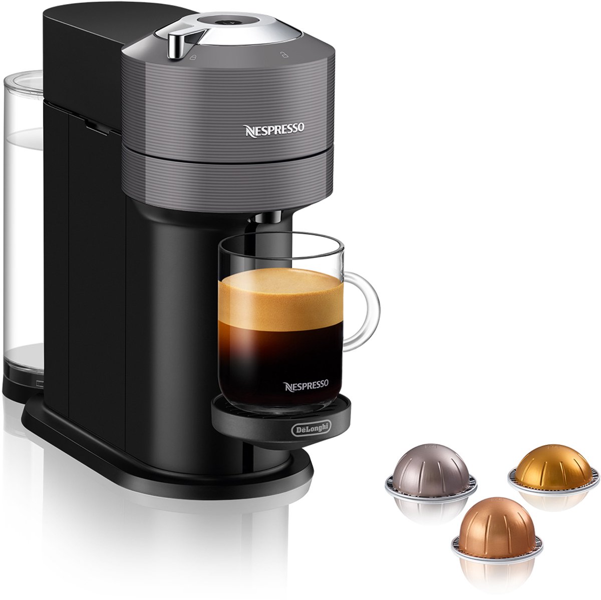 NESPRESSO Vertuo Next från DeLonghi® kapselmaskin (grå)