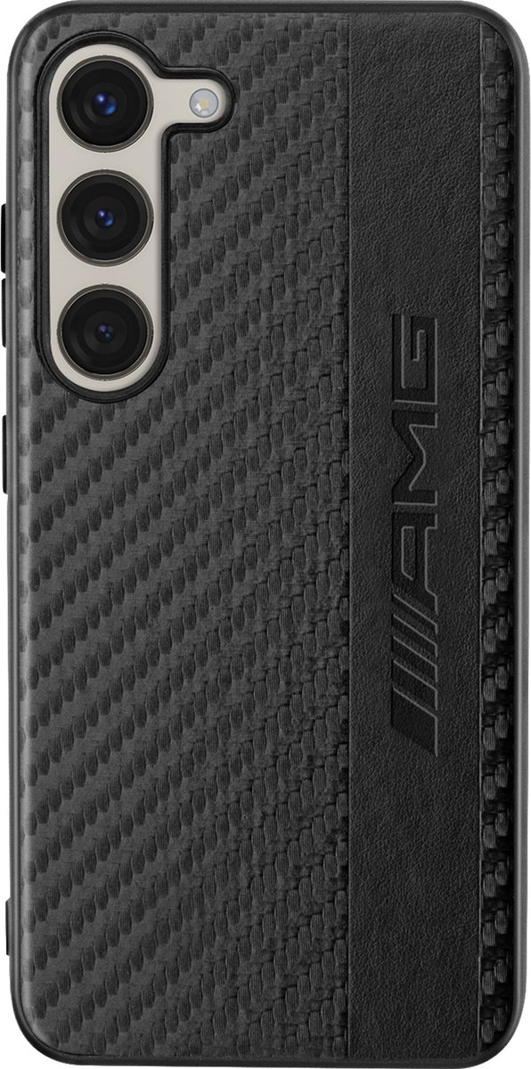 Mercedes AMG Carbon Stripe&Embossed Case for Samsung Galaxy S23 - Black