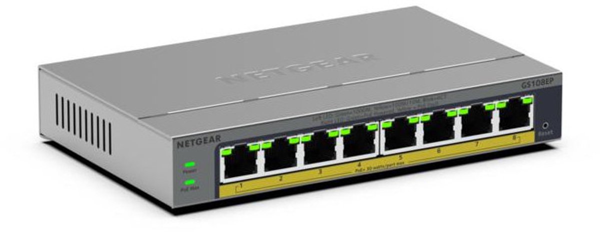 NETGEAR GS108EP Managed L2/L3 Gigabit Ethernet (10/100/1000) Grey
