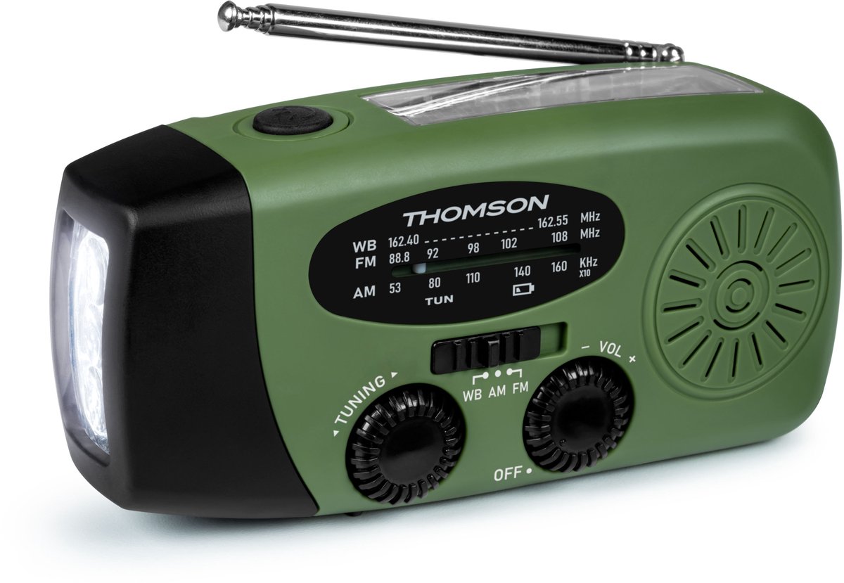 Thomson RT260 - Emergency Hand Crank Radio - Green