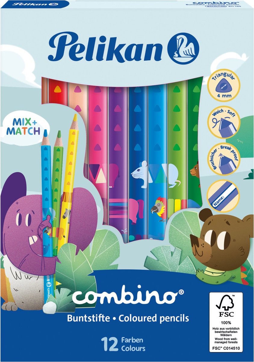 Pelikan PELIKAN 12 COMBINO JUMBOFÄRGPENNOR