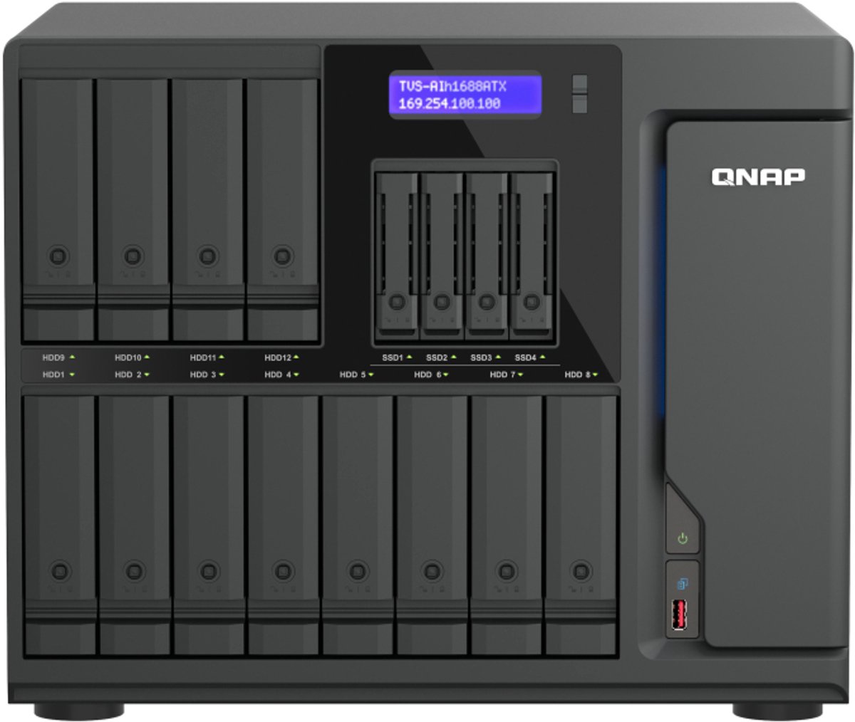 QNAP TVS-AIH1688ATX-U7-32G NAS/storage server Tower 32 GB DDR5 0 TB Qu