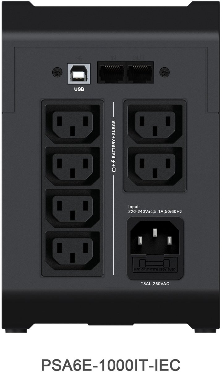 Vertiv PowerUPS 200 Essential Series PSA6E-1000IT-IEC. 1000VA/525W