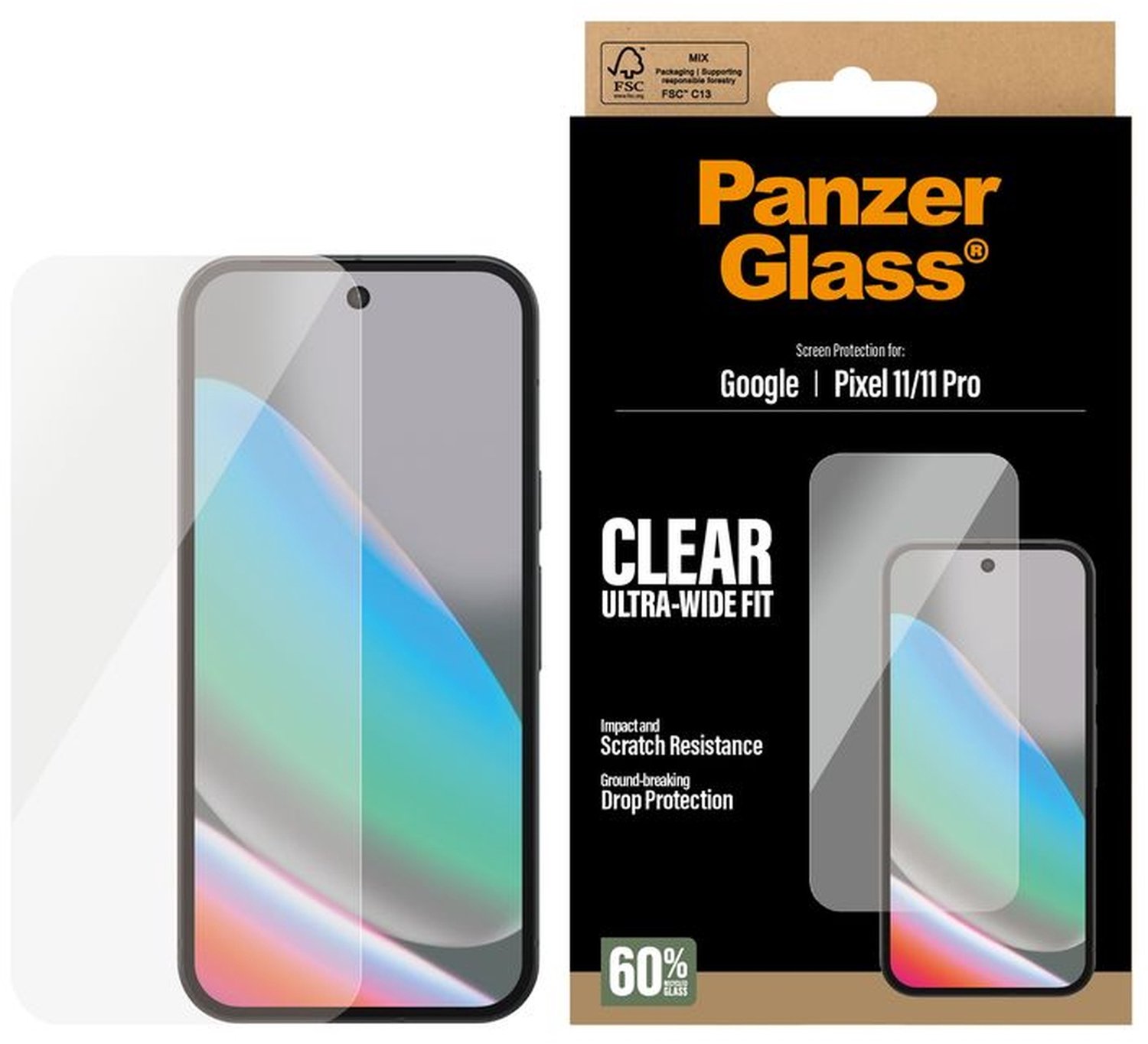 PanzerGlass Screen Protector Google Pixel 11 | 11 Pro | Ultra-Wide Fit