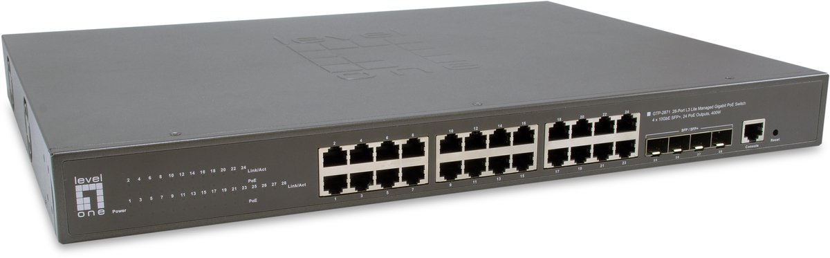 LevelOne GTP-2871 - switch - 28 ports - Managed - rack-mountable