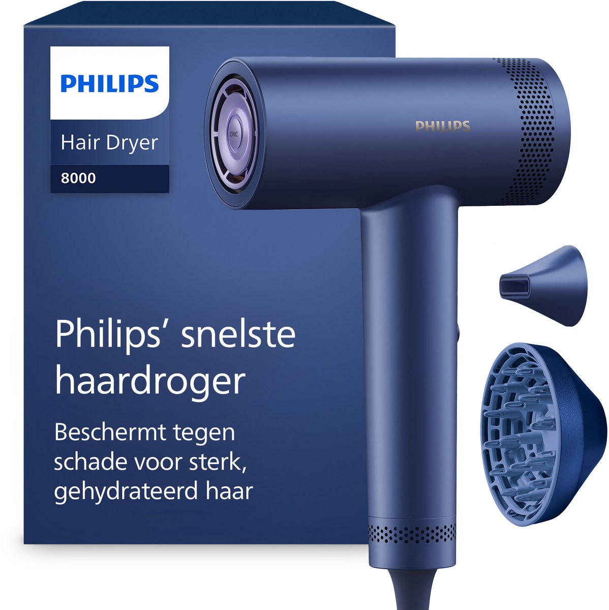 Philips Hårtork ThermoShield Advanced 8000 series BHD839/10 - 1400 W