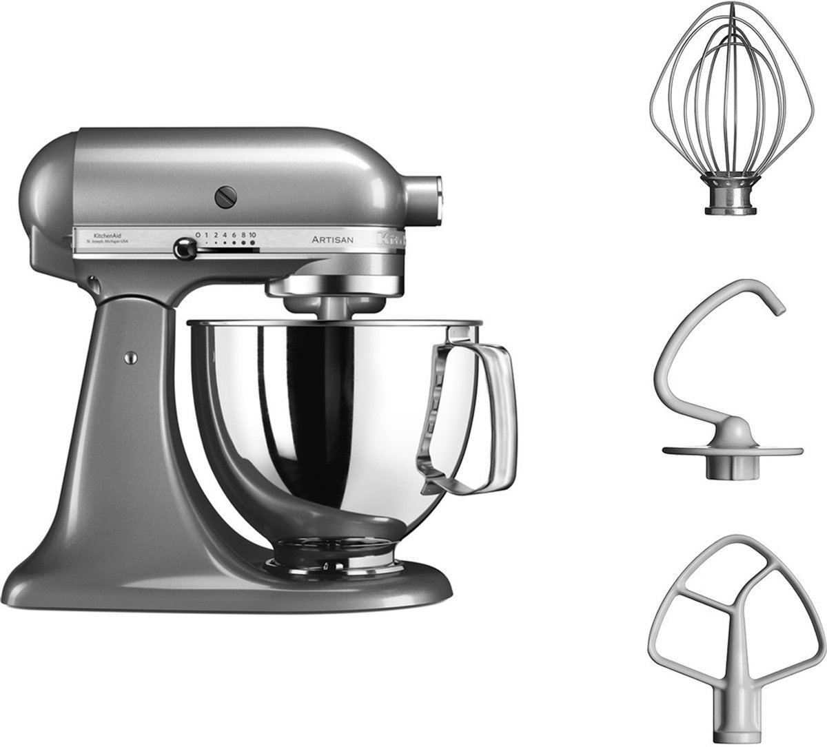 KitchenAid 5KSM125ECU Batidora de varillas 300 W Plata