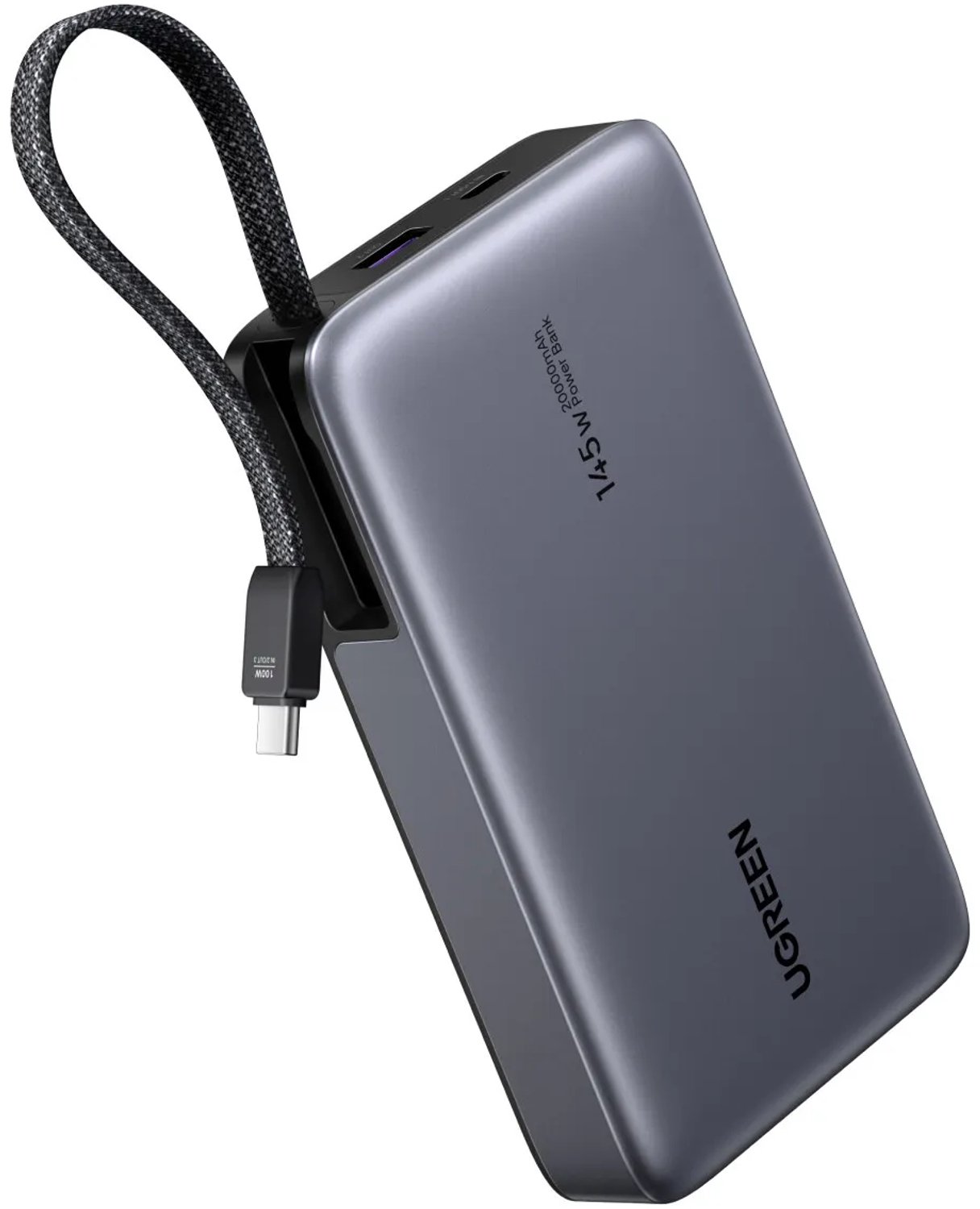 Ugreen 20000mAh Power Bank 145W 1C1A with Built-in USB-C Cable