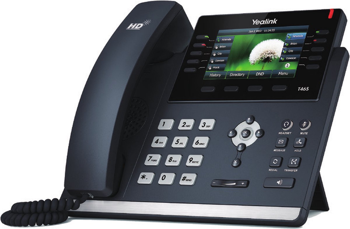 Yealink SIP-T46S IP phone Black 16 lines LCD