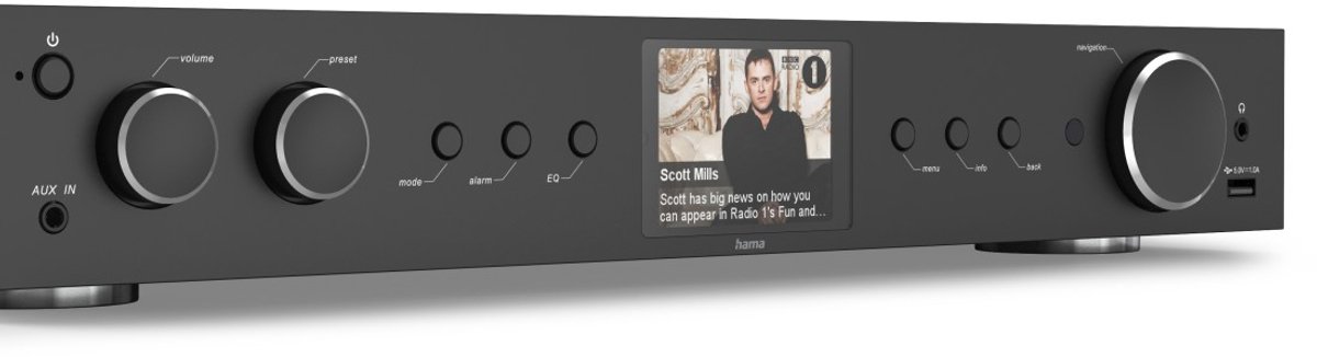 Hama Radio Dab+ Intern. Fm Bt Dit2105 Black