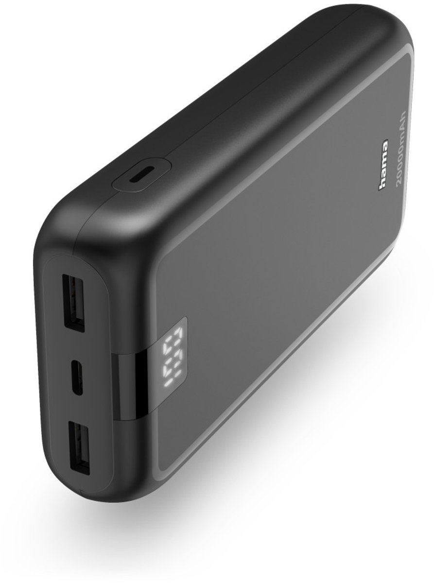 Hama Powerbank 20000 mAh Fast Charge LiPo Anthracite - 20000 mAh
