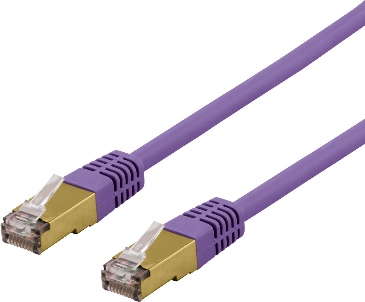 Deltaco patch cable - 2 m - purple - Lila - 2m