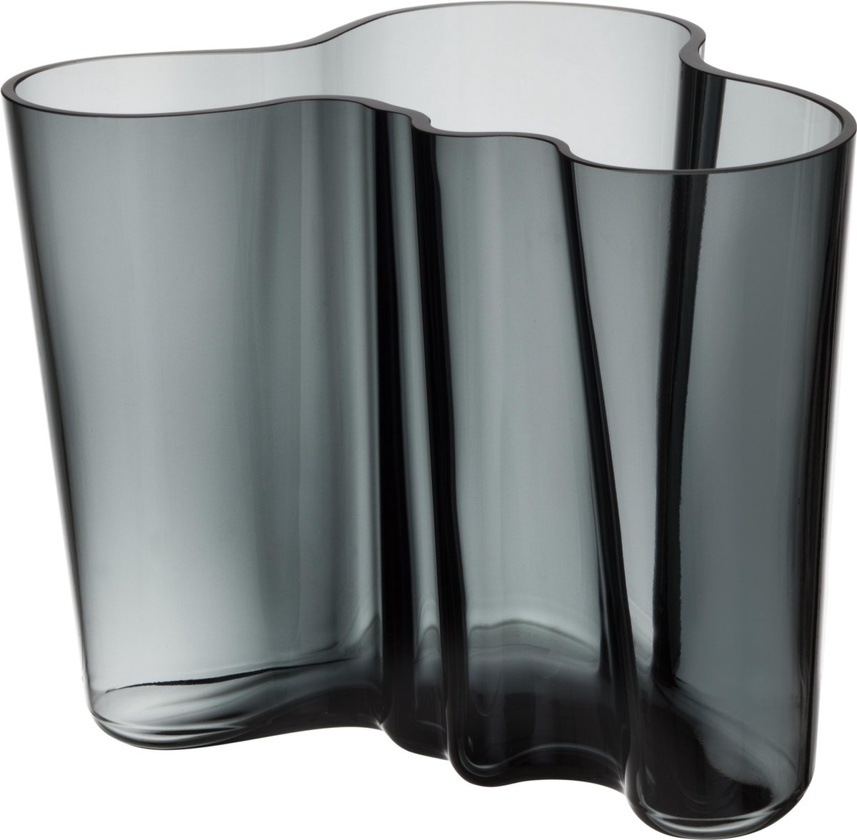 Iittala Jarrón Alvar Aalto, gris oscuro 160 mm