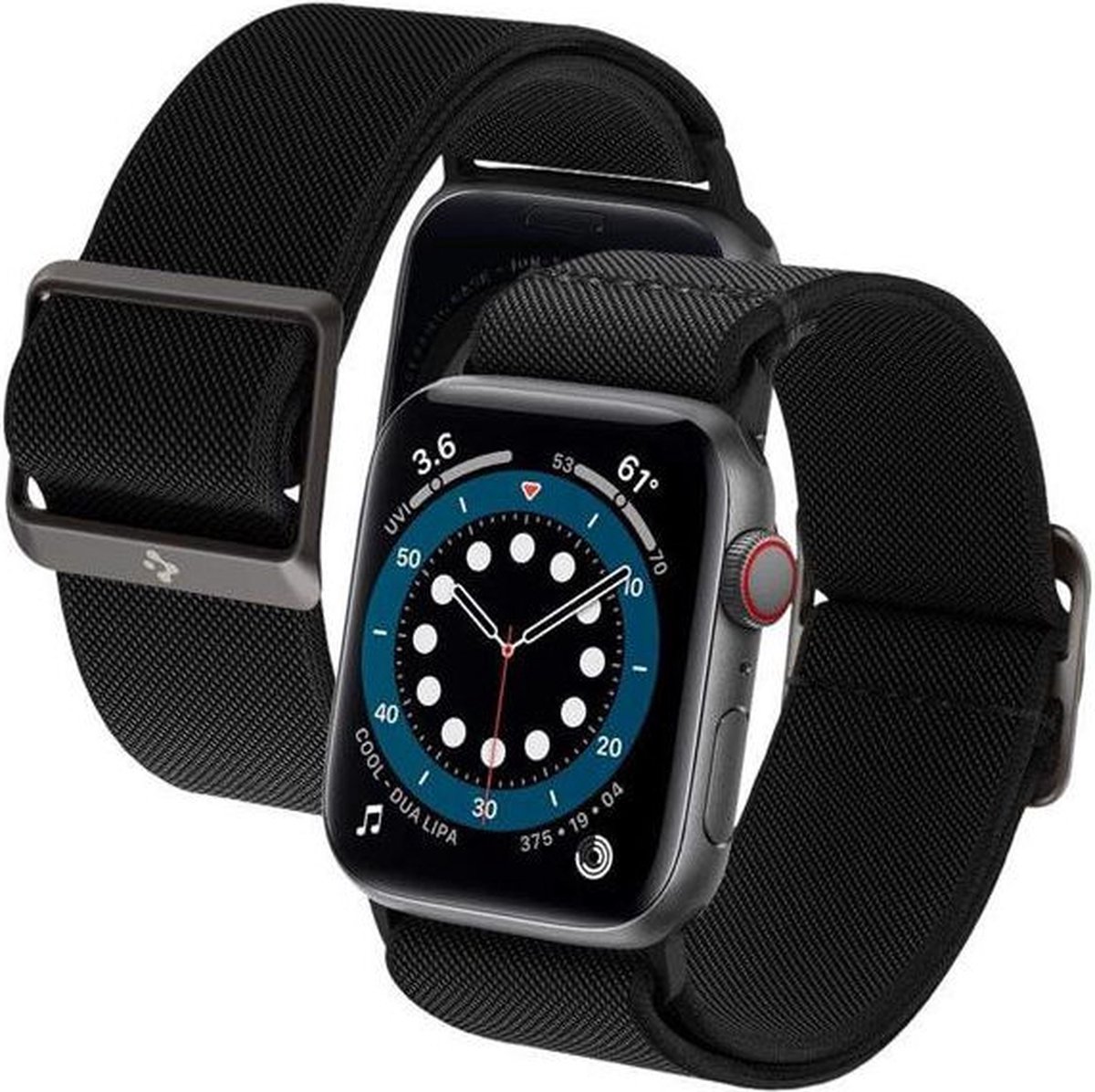 Spigen AMP02290 Smart Wearable Accessories Band Black Fabric