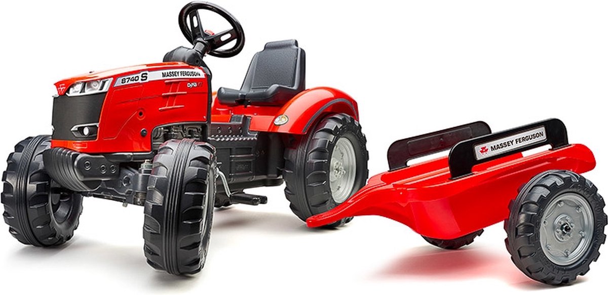 Falk Traktor med vagn Massey Ferguson