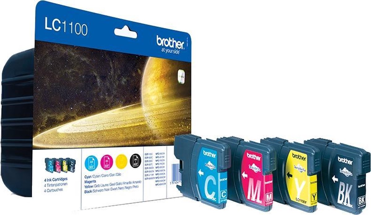 Brother LC-1100 ink cartridge Original Black. Cyan. Magenta. Yellow