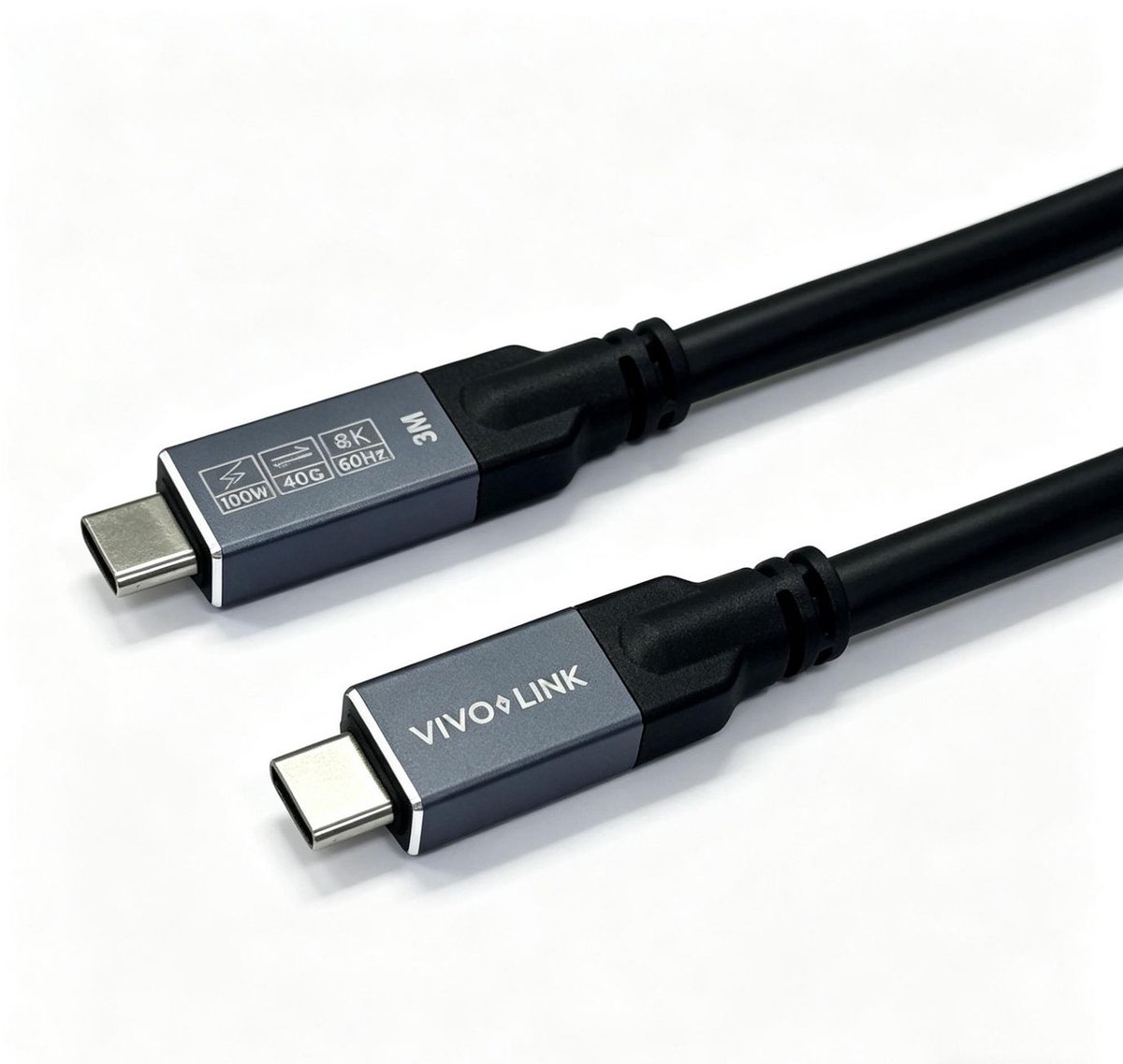 Vivolink USB-C to USB-C Cable 0.5m - USB4. 40Gbps. 100W PD. 8K. Enterp