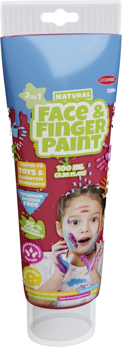 Boti Natural Face & Fingerpaint Tube - Red 100ml